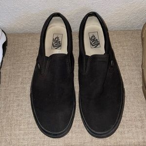 Men’s slip on black vans worn maybe twice great condition